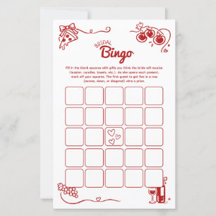 Papier C'est l'Amore Bridal Bingo Activité de Mariage Ita