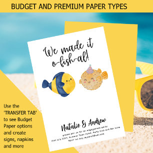 Papier C'est O-FISH-AL Funny Mignonne Fête des mariées d'