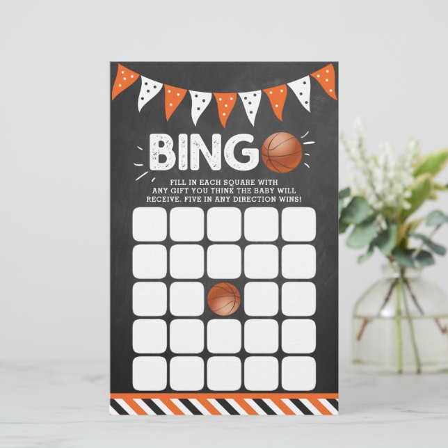 Papier C'est un garçon ! Basket-ball Baby shower à thème  (Debout devant)