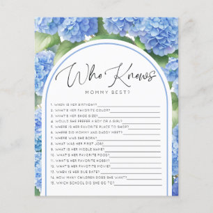 Papier C'est un garçon Hydrangea qui connaît maman Baby G