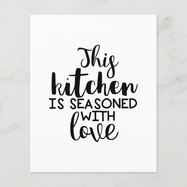 Papier Cette cuisine est assaisonnée avec une citation d' (Devant)