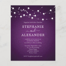 Papier Chaîne Budget Lights Coeurs Violet Mariage Soirée