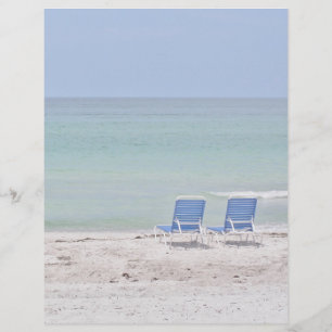 Papier Chaises sur la plage à l'arrêt