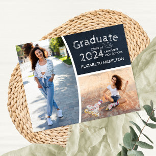 Papier Chalk High School Photo Grad Faire-part Budget