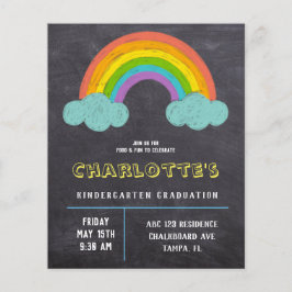 Papier Chalkboard Arc-en-ciel Enfants Invitation de diplô