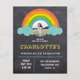 Papier Chalkboard Arc-en-ciel Enfants Invitation de diplô