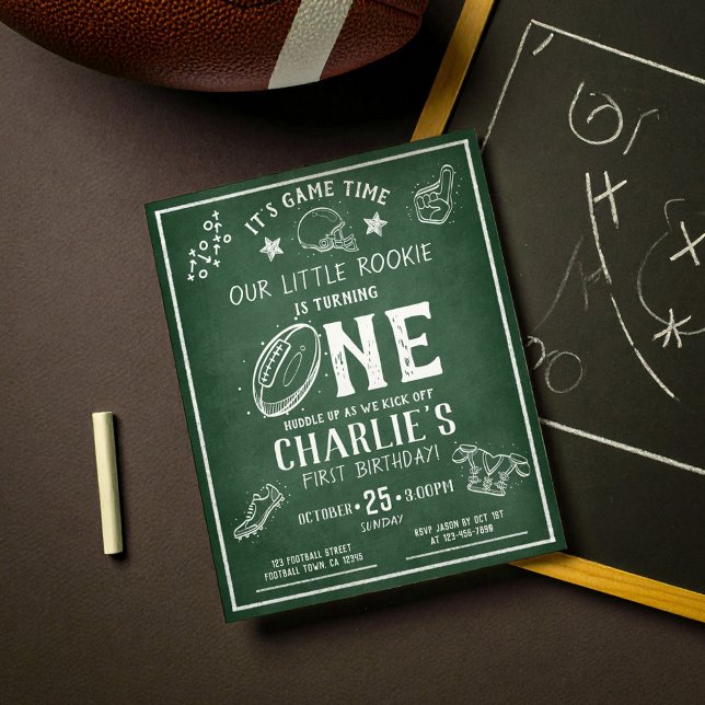 Papier Chalkboard moderne Football Budget 1er anniversair (Créateur téléchargé)
