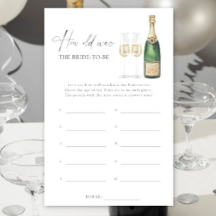 Papier Champagne - Quel âge avait la mariée à jouer