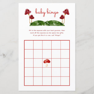 Papier Champagne Woodland Baby shower Jeu de Bingo