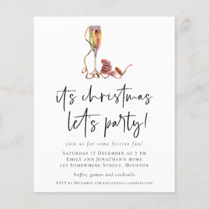 PAPIER Champagner Weihnachten Lasse Party Einlad