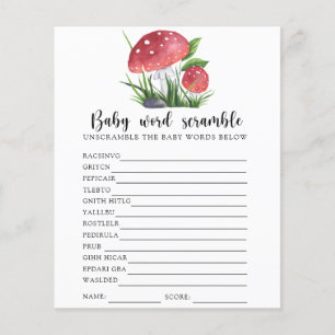 Papier Champignon Automne Baby Mot Scramble Jeu