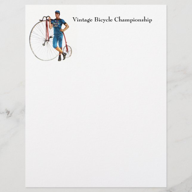Papier Championnat vintage de vélo (Devant)