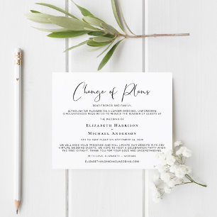 Papier Changement de budget Plans Faire-part Mariage