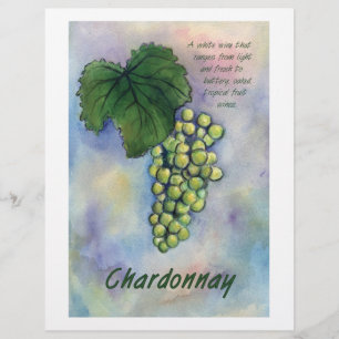 Papier Chardonnay Vins et Description En-tête