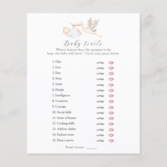 Papier Chariot de douche pour bébé Stork (Devant)