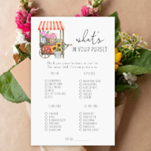Papier Chariot de fleurs - Ce qu'il y a dans votre sac à