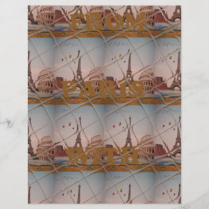 Papier Charme De Paris Avec Amour J'aime Paris Design