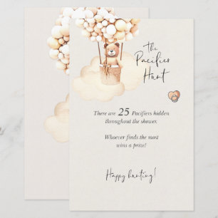 Papier Chasse de Pacifique de Baby shower d'ours modifiab