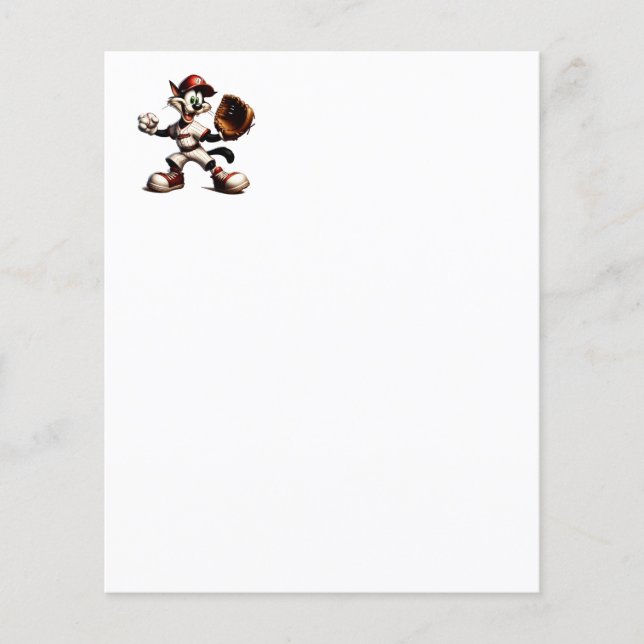 Papier Chat de baseball Goofy se prépare (Devant)
