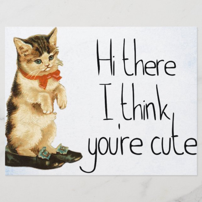 Papier Chat disant (Devant)