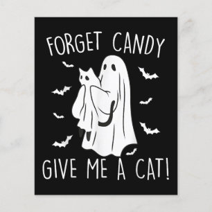 Papier Chat drôle d'Halloween Fantôme de chat oublie des