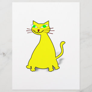Papier Chat gras jaune