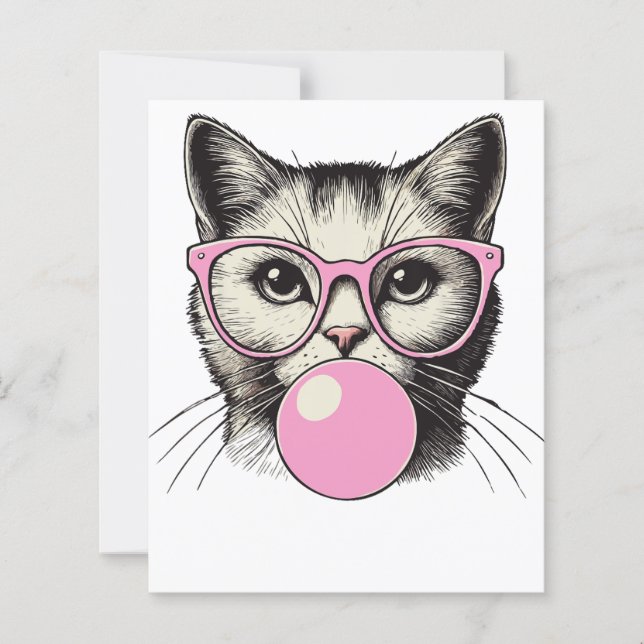 Papier Chat mignonne pour les femmes Amour chat amusant (Devant)