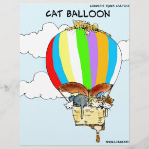Papier Chats Volants Dessin Animé Drôle