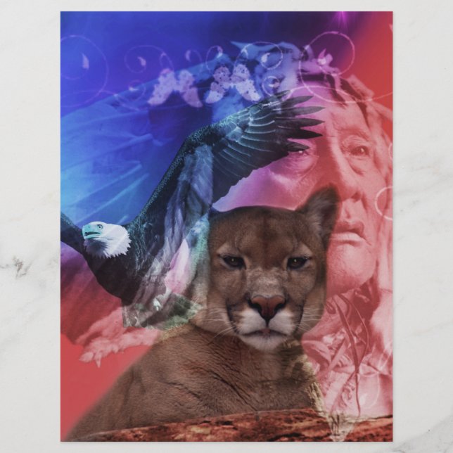 Papier Chef Native American Indian (Devant)