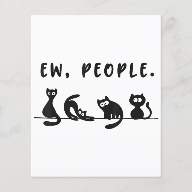 Papier Chemise de chat noir drôles femmes nouvelles perso (Devant)
