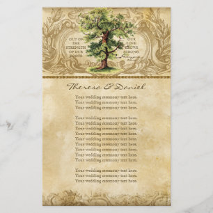 Papier Chêne vintage Arbre de vie Écrans à la spirale Par