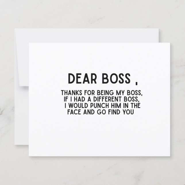 Papier Cher Boss Funny Office (Devant)