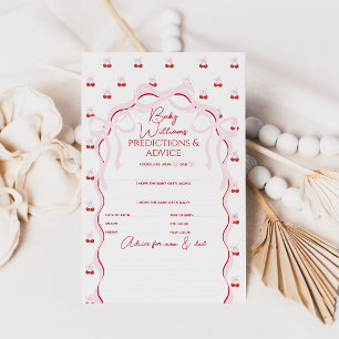 Papier Chercher sur le dessus rose Bow Red Baby shower je