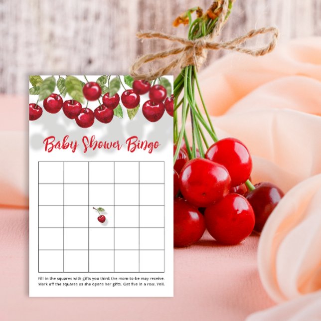 Papier Cherry Baby shower Bingo Jeu (Créateur téléchargé)