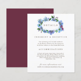 Papier Cherry Blossom Blue Elegant budget Détails Mariage