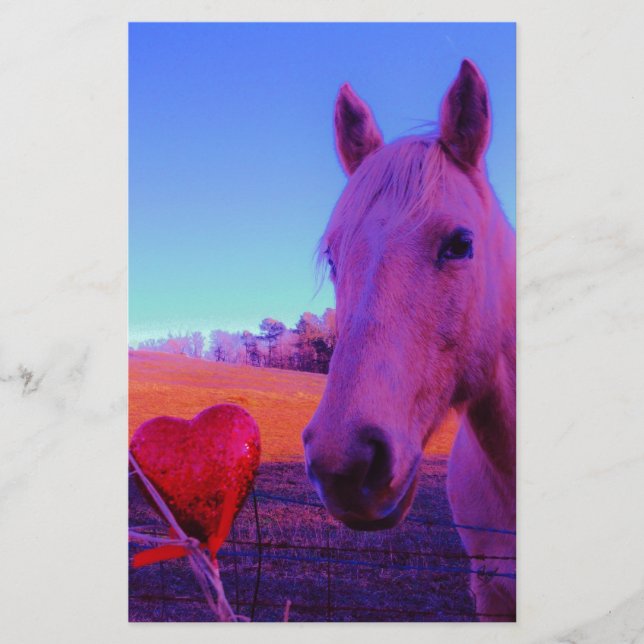 Papier Cheval Brown et Coeur Rouge (Devant)