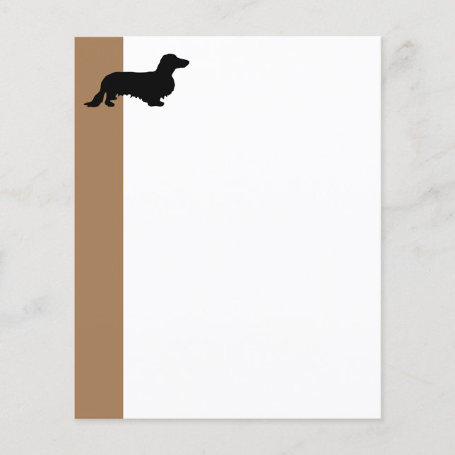 Papier Cheveux longs Dachshund - Silhouette 1 (Devant)