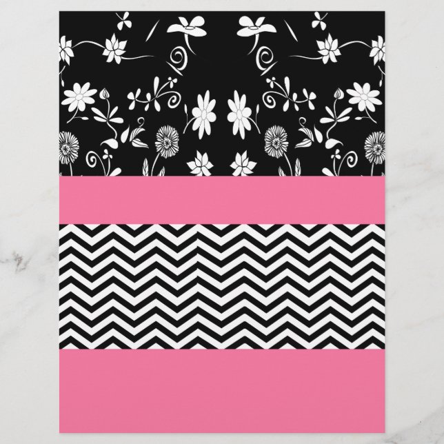 Papier chevron rose (Devant)