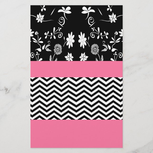 Papier chevron rose (Devant)