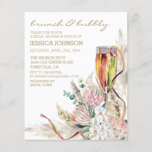 Papier Chic Boho Champagne Brunch Fête des mariées Bubbly