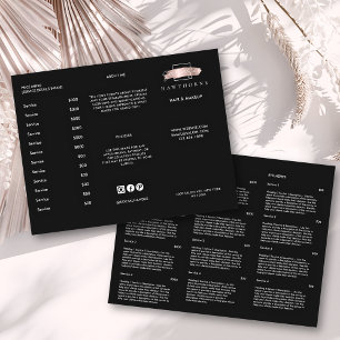 Papier Chic Brush Stroke Salon Liste de prix Services Men
