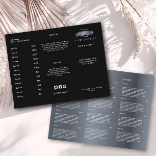 Papier Chic Brush Stroke Salon Liste de prix Services Men