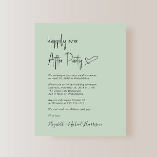 Papier Chic Budget Sage Mariage Réception Invitation