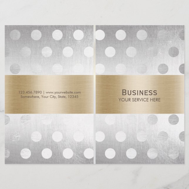 Papier Chic Gold & Silver Beauté Salon Spa Bi-Fold (Devant)