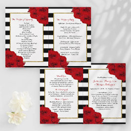 Papier Chic Moderne Luxe Mariage Collection - Roses rouge