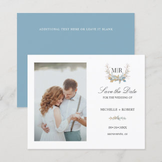 Papier Chic Monogram Crest Photo Wedding ENREGISTRER LA D