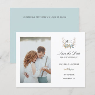 Papier Chic Monogram Crest Photo Wedding ENREGISTRER LA D