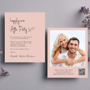 Papier Chic Photo QR Code Mariage Réception Invitation