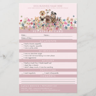 Papier Chiens Groomer pour animaux de compagnie rose rous