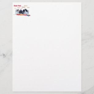 Papier Chiens heureux Bones